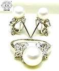 white akoya diamond pearl earrings  