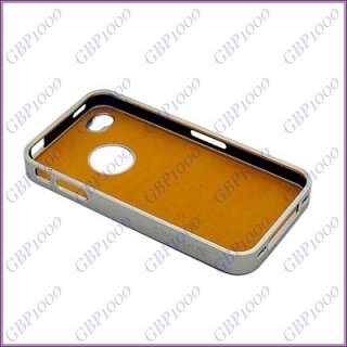 Metal Aluminum Hard Case Cover Set For Apple iPhone 4 4G Silver  