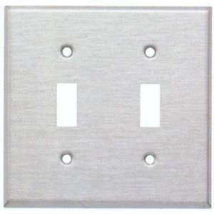  Stainless Steel Metal Wall Plates Midsize 2 Gang Toggle 
