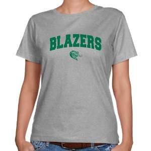  UAB Blazers Ladies Ash Logo Arch Classic Fit T shirt 