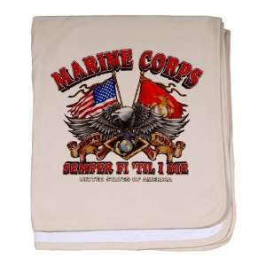  Baby Blanket Petal Pink Marine Corps Semper Fi Til I Die 