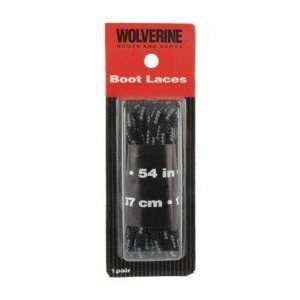 Wolverine Black Nylon 54 Inch Rugged Boot Laces W69413  