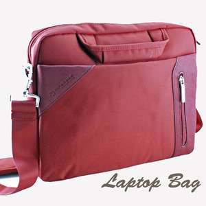 10 Laptop notebook sleeve case shoulder bag briefcase   Red  