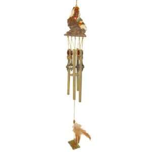  33 inch Poly Resin Indian Chief Small Tubes Wind Chime 
