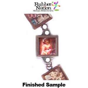 Memory Frame Charm 2 Sided Glass 1 Ant Copper for Altered Art, Photo 