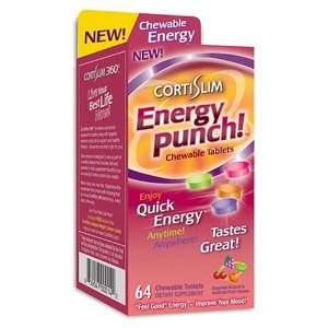  CortiSlim Energy Punch, 64 Chewable Tablets Health 