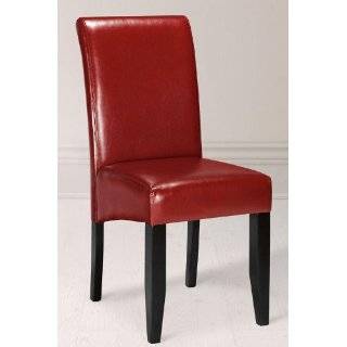   PCS set CAPPUCCINO Red Leather Dining Chairs MD002 R