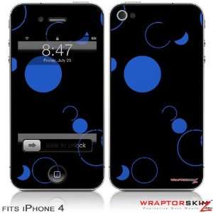 iPhone 4 Skin   Lots of Dots Blue on Black (DOES NOT fit newer iPhone 