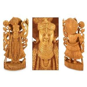  Wood statuette, Majestic Lord Srinath