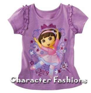 Dora The Explorer Shirt Top Tee Size 2T 3T 4T 5T PURPLE  