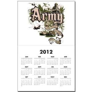  Calendar Print w Current Year Army US Grunge Any Time Any 