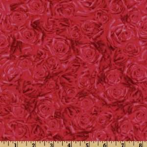  44 Wide Love Song Roses Red Fabric By The Yard Arts 
