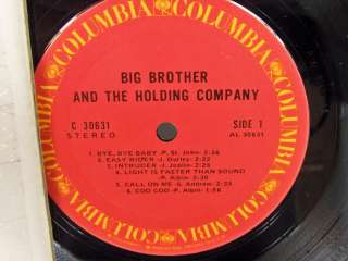 BIG BROTHER & THE HOLDING COMPANY LP Record Janis Jopln  