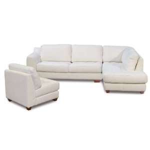   Sofa ZENRF3PCSECTW Zen Right Facing Chaise 3 Piece Sectional i Home