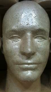 Lot 8 Styrofoam Foam Mannequin Heads Male Head Display Halloween Props 