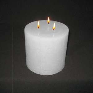 Pillar Candle   White, 6x6, Unscented, Hand Poured 