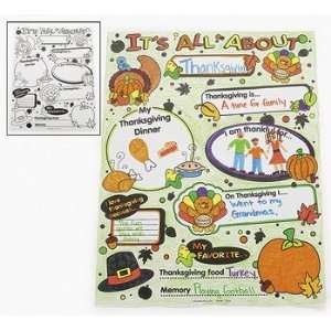   Thanksgiving Posters   Craft Kits & Projects & Color Your Own Toys