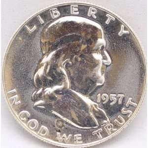  1957 Franklin Proof Half Dollar 