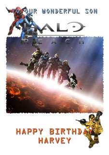 Halo Reach Personalised Birthday Card Son Video Game  