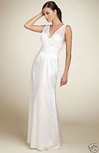 SEAN COLLECTION DOUBLE VNECK LONG ILLUSION GOWN FORMAL DRESS BEACH 