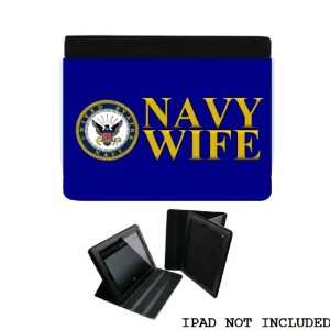  Navy Wife iPad 2 3 Leather and Faux Suede Holder Case 