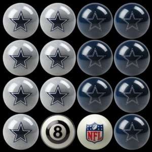  Dallas Cowboys NFL Home vs. Away Pool Ball Set Sports 