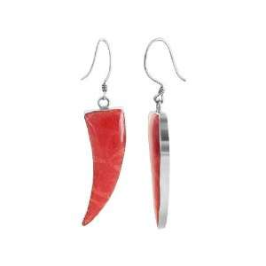  Fancy Sterling Silver Sparrow Cut Reconstituted Coral 