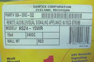 GENTEX 24V Remote Signaling Appliance Model# HS24 15WR  