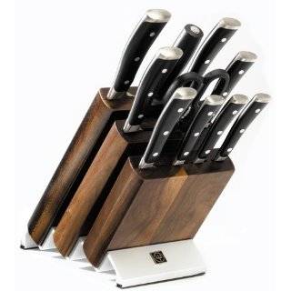   Ikon 8 Piece Knife Set with Blackwood Handles and Walnut Storage Block