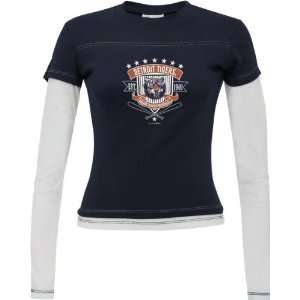  Detroit Tigers Womens Cooperstown Long Sleeve Layered 