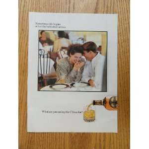 Chivas Regal.1988 print ad (man/woman/table.) Orinigal Magazine Print 