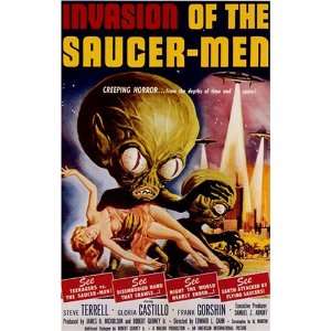   Fiction Horror Movie Poster Invasion of the Saucer Men