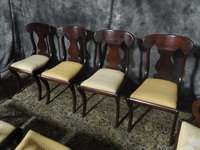 SET OF TEN SOLID MAHOGANY HICKORY EMPIRE DINING ROOM CHAIRS BEAUTIFUL 