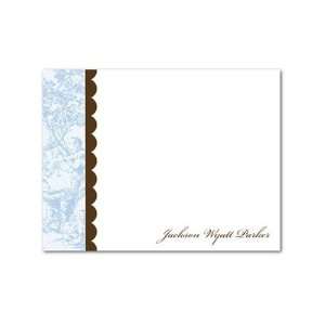  Thank You Cards   Blue Toile Scallops Thank You Cards By 