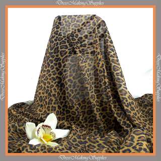 4w stretch Mesh fabric Leopard print Price per 1/2 yard  