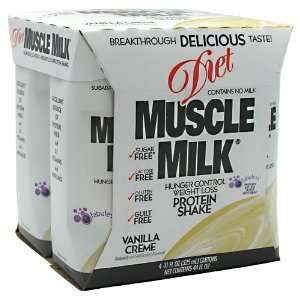   , Diet Muscle Milk RTD 6   4 packs [24   11 fl oz (330 ml) shakes