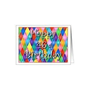 46 Years Old Colorful Birthday Cards Card  Toys & Games  