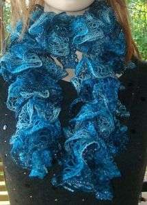 CANEY LAKE WAVES RUFFLED SCARF KIT   Yarn, Knit & Crochet Pattern 