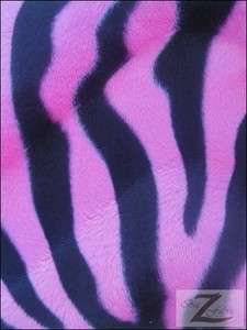 VELBOA FABRIC PINK ZEBRA PRINT FAUX FUR ONLY $6.49/YARD SOLD BTY 