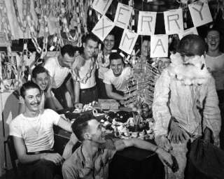 1944 MR Sailors Celebrate Christmas on USS Lexington  