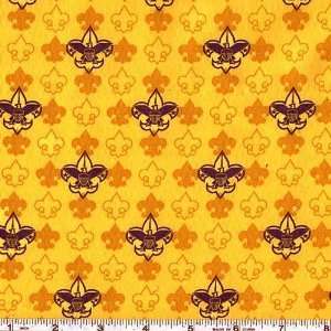  44 Wide Boy Scouts of America(R) Gold Fabric By The Yard 
