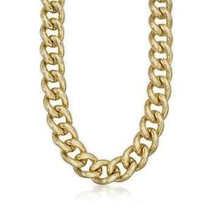   Sterling Silver and 14kt Gold Plate Large Link Necklace. 20 Jewelry