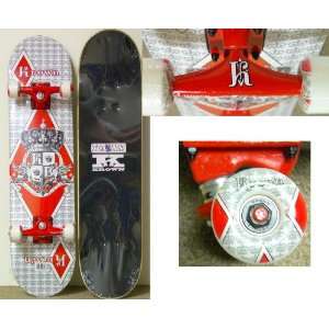  2009 KROWN Red Ace 7.5W x 31L Skateboard RIDE LIKE A 