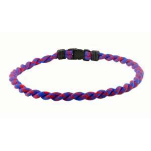  Ionic Titanium Sports Necklace Royal Blue & Red Camo 