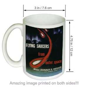  Flying Saucers From Outer Space Sci Fi Vintage COFFEE MUG 