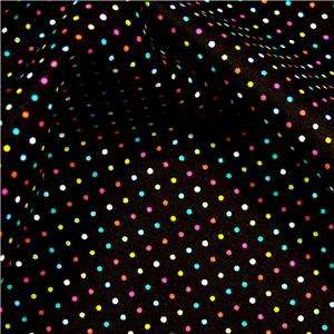 Blue Hill Cotton Fabric Mini Polka Dots on Black, FQs  