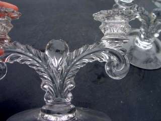 Vintage Cambridge Crystal Martha Double Candlestick Pr  