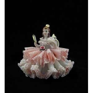 Lady in Waiting German Dresden Lace Figurine 