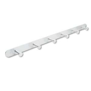  Safco Products   Safco   Nail Head Wall Coat Rack, Six Hooks, Metal 