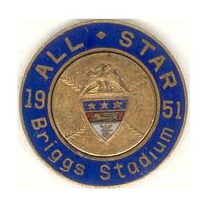  1951 All Star Briggs Stadium Detroit Pin Brooch Sports 